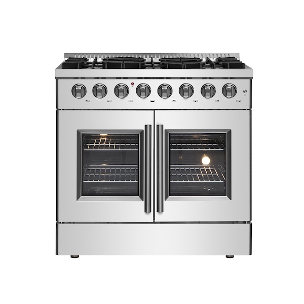 Forno Galiano 36In. Freestanding French Door Dual Fuel Range FFSGS6356-36 - main